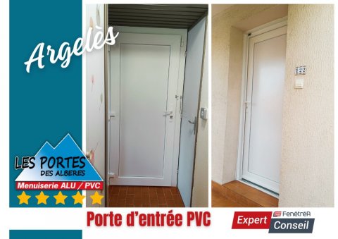 LES PORTES DES ALBERES - PORTE D'ENTREE PVC - ARGELES SUR MER (66)